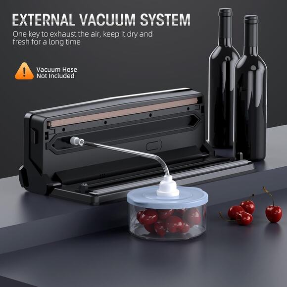 Vacuum Sealer Machine, 8 in 1 Food Machine with Build-In Cutter, 15Pcs Seal Bags - Picture 7 of 9